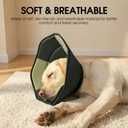 Dog Cone - Soft Cone for Dogs to Stop Licking, Pet E-Collar Alternative After Surgery, Adjustable Pet Recovery Collar for Wound Healing, Army Green, Medium