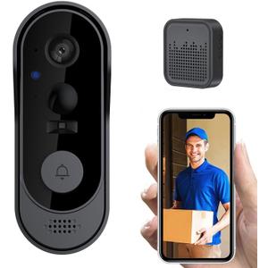 ZIG1 Doorbell Camera Wireless No Subscription, 1080p Video Doorbell with Chime, 2-Way Audio, Night Vision, 2.4G Wi-Fi, Indoor Outdoor