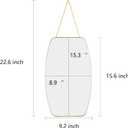 Irregular Rectangular Wall Mirror, 15.6x9.2-inch Gold Wall-Mounted Mirror, Modern Decorative Wall Mirror, Suitable for Bathrooms, Hallways, Entryways, and More (Gold)