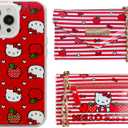 Sonix x Sanrio Wallet Case for iPhone 14 Pro | Compatible with MagSafe | 10ft Drop Tested | Glossy Patent Wallet Crossbody | Hello Kitty Apples