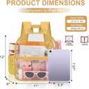 Oraben Clear Backpack for Stadium Events, Stadium Approved 12 x 6 x 11, Small Clear Backpack for Concerts School Works, Fast Security Check, Waterproof PVC, Adjustable Straps, Women Men