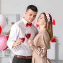 2 x Valentines Day Headband for Women 2Pcs Hotpink Love Headband Knotted Headbands Non Slip Wide Hair Band Valentines Day Hair Accessories for Women Girls Holiday Gift