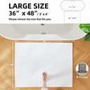TYUU Large Bathroom Rugs Non Slip Washable Bath Rugs Super Absorbent Bathroom Rug Thin Quick Dry Low Pile Bath Mats, White 36"x48"
