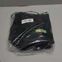 QINSEN Womens Square Neck Tennis Dress Short Sleeve Built in Shorts Golf Athletic Dress with Pockets (X-Large, Black)