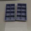 1/2 Cup Silicone Freezer Tray With Lid - Silicone Freezer Molds 2-Pack For meal prep & freezing of various sauces and other dishes, makes 16 perfect 1/2 cup portions cubes (Blue 2 Pack)