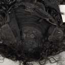 Men's Toupee 100% Remy Human Hair Natural Black Color Curly Toupee for Men Thin Skin Mono Net with PU around Hair Replacement System Hairpieces for Men (10x8 Inch)