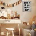 FITIE What If It All Works Out Canvas Wall Art Poster, Retro Newspaper Typography Black and White Framed Artwork Prints Wall Decor for Home Bedroom Living Room Apartment, 11x14 Inch