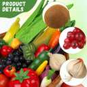 Woration 30pcs Plastic Artificial Fruit Fake Vegetables Simulation Foam Mini Fruits Set Lifelike Food Model Table Decoration Christmas Home Faux Photoshoot Garnish Festival