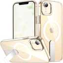 For iPhone XR Case Compatible with Magsafe, Built-in Invisible Stand [Military Drop Protection] Strong Magnetic Shockproof Slim Protective Phone Case Cover for iPhone XR 6.1 (Clear)