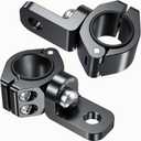 LOKTENWO 2PCS 360Adjustable ATV Whip Light Mount, Heavy Duty CNC Light Bar Mounting Bracket for Motorcycle Golf Cart Universal 0.875''/1''/1.125''/1.26 Roll Cage
