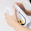 Z-synka Monogrammed Sunflower Hand Towels,Ini-tial U Tea Towel Letter Kitchen Towels,Sunflower Gifts for Women,Monogram Dish Towel 17x23 Inch,Kitchen Bathroom Decorative Ini-tial Gifts for Mom Wife Pack of 2