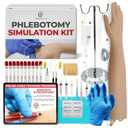 The Apprentice Doctor Phlebotomy Practice Kit  Complete Phlebotomy Training Arm for Venipuncture & IV Simulation | Designed for Medical & Nursing Students (Arm with Kit)