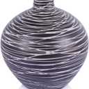 orenm Ceramic Modern Outline vase,Black and White Striped Bottle Neck vases,for Pampas Grass for Coffee Table Centerpiece,Nightstand,Bookshelf,Minimalist Living Room,Bathroom Decor (Line-A)
