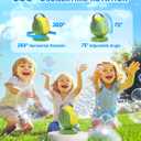 Bubble Machine, Automatic Bubbles Blower, 360 Rotation, 75 Adjustment, LED Light, with Handle - Bubble Toys for Kids, Toddlers - Gifts for Boys, Halloween, Outdoor, Birthday, Party Use
