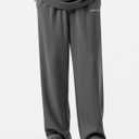 Men's Cotton Yoga Casual Sweatpants with Pockets Open Bottom Athletic Lounge Pants for Workout Gym Running (Gray)