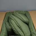 Japanese Floor Mattress, Futon Mattress with Portable Storage Bag and Washable Cover, Roll Up Thick Tatami Mat Suitable for Camping, Guest Room, Green, Full