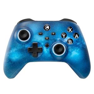 ECHTPower Pro Controller for Switch/PC/iOS/Android, 1000mAh Wireless Gaming Controller With 9 Color RGB Light, Macro Buttons, 6 Axis Gyro, Dual Vibration, Turbo, Blue 