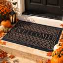 Mibao Welcome Mats for Front Door, 30" x 47" Heavy Duty Door Mats for Home Entrance Outdoor, Non-Slip Front Back Doormat for Outside Entry, Waterproof Low Profile Porch Garage Decor, Burgundy