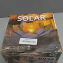 Huaxu Solar Lights Outdoor Decor Metal Lotus Flower LED Waterproof Glass Decorative Gifts for Garden Lover Women Mom Table Pathway Lawn Patio Yard Ground (Imitation rust)