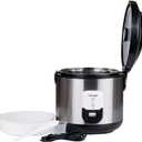 Tayama 20-Cup Stainless Steel Automatic Rice Cooker & Food Steamer, Black