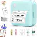 Miouca Label Maker Machine with Tape - 14 Sizes Mini Sticker Printer Bluetooth Label Printer for Home Office Organization, Portable Thermal Sticker Maker Print Pod with Multiple Templates for Phone