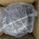 QCQHDU Set of 2 Large Tall Blue Planters with Saucer - 9 Gallon 12" Diameter x 21" H Faux Stone Round Pots for Indoor Plants, Outdoor Patio & Porch Decor, Heavy Duty Weatherproof Plant Containers