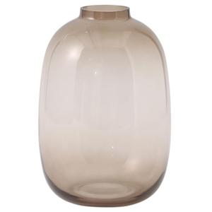 YANWE1 Brown Glass Vase, 10 Inches Large Glass Vase, Tall Glass Vases for Flowers, Modern Round Vases for Living Room, Dining Table, Shelf, Wedding, Office, Home