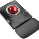 Nulea M512 Wireless Trackball Mouse, Ergonomic 55mm Trackball, 4 Level Adjustable DPI for Precise Control, Left or Right Hand Compatible, Rechargeable, Multi-Device Bluetooth & 2.4GHz for PC, Laptop (A-Red)