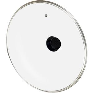 13 Inch Glass Frying Pans Lid,Clear Tempered Glass Pan Cover Fits for Cast Iron Skillet,Pots and Wok,Ceramic Skillet and Pans