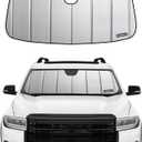 Windshield Sun Shade for GMC Acadia 2017-2023, Front Window Sunshade, 6 Layers Sun Shield, Block UV Rays Dashboard Shield, Insulation Sun Shade Accordion Fold (gray-safeguard)