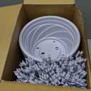 Tioncy 50 Pcs Plastic Hanging Planter Round Hanging Pot for Plants Containers with Hook Flower Plant Pots Holders for Outdoor Indoor Plant Balcony Garden Decor(Gray White)