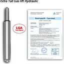 18" to 28" Long Adjustable Gas Lift Cylinder Tube for Bar Stool Drafting Chair Replacement Parts, Heavy Duty Hydraulic Pneumatic Cylinder Shock Piston (10" Lift Stroke)