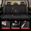 AOMSAZTO Seat Covers Custom Fit for 2014-2021 Toyota Tundra Crewmax Double Cab Breathable Leather Truck Car Front Seat Covers Front Seats #68 Black, Tundra(2014-2021)