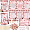 Sabary 428 Pcs She's Ready to Pop Baby Shower Games Set-8 Games Includes Baby Shower Bingo Price Is Right Guess Who Word Scramble Prediction and Advice How Big Is Mommy's Belly Don't Say the Words