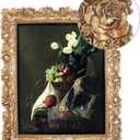SIMON'S SHOP Gold Picture Frames 8x10 for Wall and Tabletop, Vintage Photo Frame with Rose Flower and Buds Carvings, Antique Picture Frame for 8 by 10 Prints
