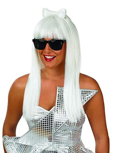 fun shack Long Blonde Costume Wig, Celebrity White Long Wig With Bangs, Straight White Wig, Blonde Hair Wig