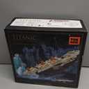 Zylvoxia Titanic Building Set, 2288 Pcs Titanic Big Ship Model Block Set with Glacier and Glowing Light Strip, Giant Ship Building Model Set for Adults and Kids
