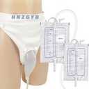 Urine Bags for Men, External Urinary Catheter for Male/Famale, Wearable Urinal Bag with Collection Urine Bag (2000ml & 1000ml), Urinary Drainage System, Portable Urine Catheter Bag