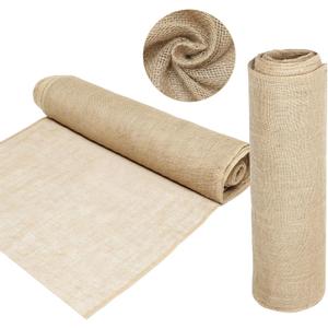 Tranqun 40'' x 100 ft Burlap Fabrics Roll Natural Burlap Tree Wrap Winter Garden Frost Plant Protection Blankets Cloth Weed Barrier Craft Projects and Party Decor