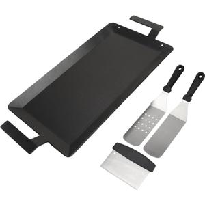 Carbon Steel Griddle for Stove Top Gas Grill, 24'' x 10'' Carbon Steel Flat Top Griddle for Induction Cooktop, Professional Cooking Griddle Pan for Made In Cookware (24" x 10")
