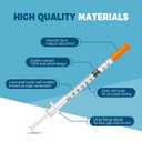 1ml/cc Syringe 29G 1/2 Inch 13mm, Lab Tools Individual Package 100 Pack