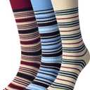 Original women's socksCombed cotton color-block striped seamless mid-calf Socks Stocking Stuffers Gifts for Woman3pack