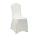 WELMATCH Ivory Stretch Spandex Chair Covers - 50 PCS Wedding Events Party Universal Dining Decoration Scuba Elastic Chair Covers Good (Ivory, 50)