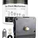 MCDFL Battery Operated Clock Mechanism Replacement Kit, Silent Quartz Clock Movement with Hands and Motor, DIY Repair Parts for Wall & Desk Clocks Works