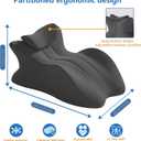 Memory Foam Wedge Pillow, Ergonomic Contoured Bed Positioner Neck Wedge Pillow, 27° Angled Body Support Prone Pillow Back Cushion, Multi-Functional Bed Wedge with Removable Cover Grey