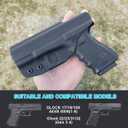 IWB Kydex Holster Fits: Glock 19 19x 25 44 45 Gen 3 4 5 &Glock 23 32 Gen 3 4Inside Waistband Concealed Carry for G19 G19x G23 G32 G32 G45 (Black, Right Handed)