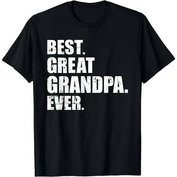 Best Great Grandpa Design For Grandpa Men Great Grandfather T-Shirt L (Grey)