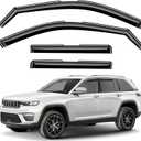 Window Deflectors Smoke Tinted in-Channel Side Window Vent Visor Deflectors Rain Guards Compatible with Grand Cherokee 2022-2026 - 4pcs. GW0936