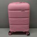 Kono Carry On Luggage 20 Inch Expandable 22x14x9 Airline Approved Hard Shell Travel Trolley 4 Spinner Wheels Lightweight Polypropylene Suitcase with TSA Lock, Pink