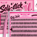 Cluster Lashes 72 Pcs Lash Clusters DIY Eyelash Extension Individual Lashes D-16mm Thin Band Easy to Apply at home Lashes (Adore, D-16mm)
